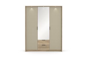 ArtLas Šatní skříň IGLIO 165 3D2S | s LED osvětlením