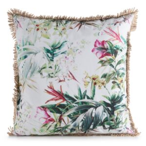 ArtFir Povlak na polštář GARDEN 31B | bílá/zelená 45 x 45 cm