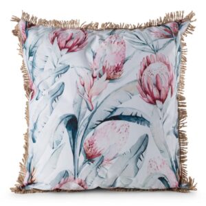 ArtFir Povlak na polštář GARDEN 32B | bílá/modrá 45 x 45 cm