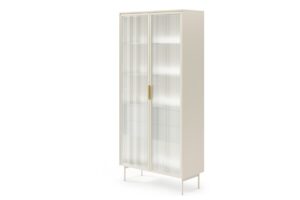 ArtLas Vitrína NAIRE 2D2S s LED osvětlením | cashmere