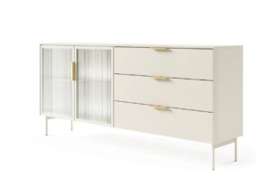 ArtLas Komoda NAIRE 2D3S s LED osvětlením | cashmere