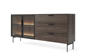 ArtLas Komoda NAIRE 2D3S s LED osvětlením | dub dunin