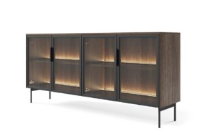 ArtLas Komoda NAIRE 4D s LED osvětlením | dub dunin