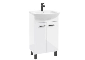 ArtDef Koupelnová skříňka s umyvadlem NOVELTY White D50 2D | 50 cm