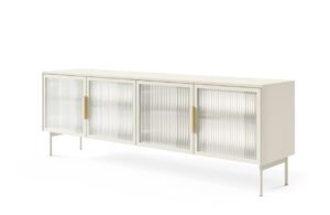 ArtLas Tv stolek NAIRE 4D s LED osvětlením | cashmere