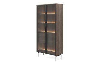ArtLas Vitrína NAIRE 2D2S s LED osvětlením | dub dunin