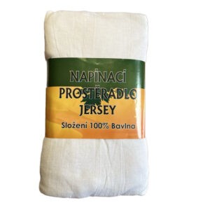 ECOMATRACE Prostěradlo napínací Jersey bavlna bílé 90x200