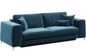 Devichy Sametová rozkládací pohovka Rothe 256 cm