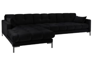 Micadoni Sametová rohová pohovka Mamaia 293 cm