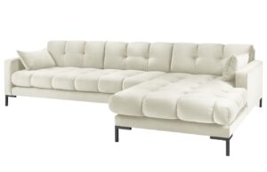 Micadoni Sametová rohová pohovka Mamaia 293 cm