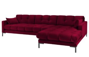 Micadoni Sametová rohová pohovka Mamaia 293 cm