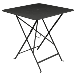 Černý kovový skládací stůl Fermob Bistro 71 x 71 cm