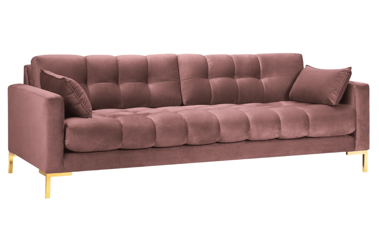 Micadoni Sametová pohovka Mamaia 217 cm