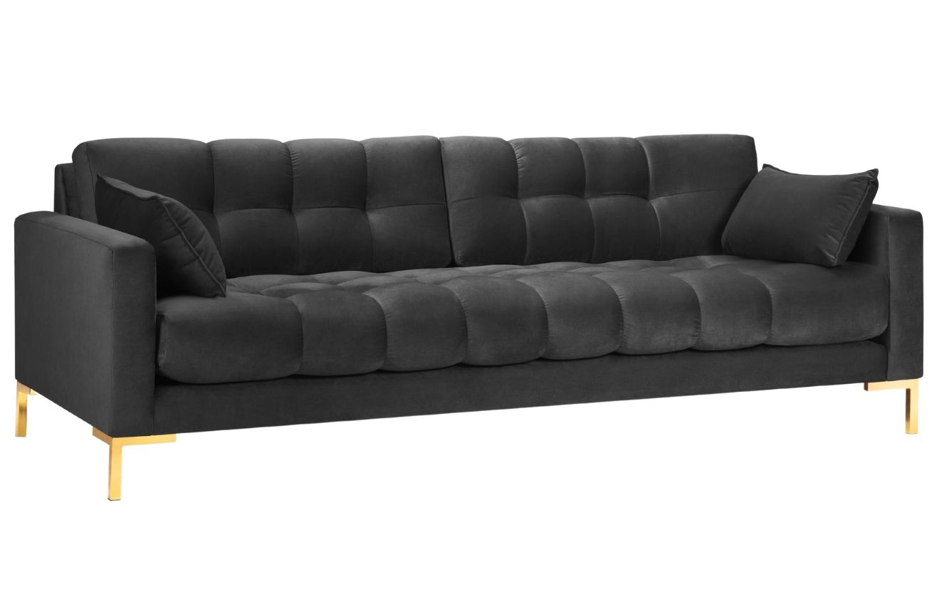 Micadoni Sametová pohovka Mamaia 217 cm