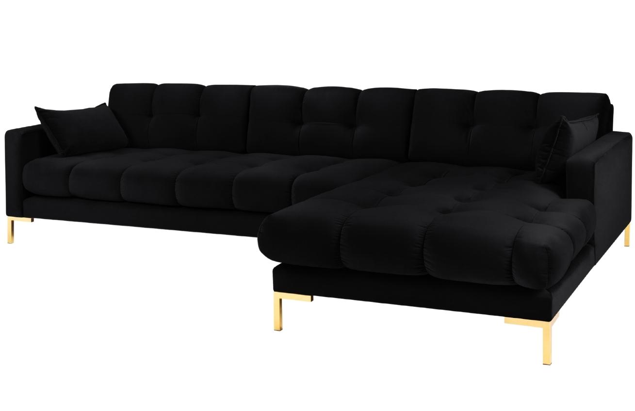 Micadoni Sametová rohová pohovka Mamaia 293 cm