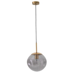 Somcasa Šedé skleněné závěsné světlo Laurin 18 cm