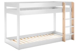 Marckeric Bílá dřevěná patrová postel Angel 90 x 190 cm