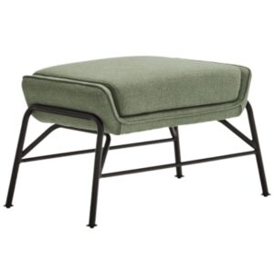 Šedozelená látková podnožka Teulat Sadira 43 x 69 cm