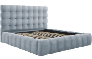 Micadoni Sametová postel Mamaia 180 x 200 cm s úložným prostorem
