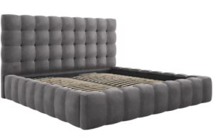 Micadoni Sametová postel Mamaia 200 x 200 cm s úložným prostorem