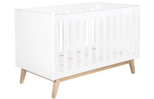 Bíle lakovaná dětská postýlka Quax Trendy 70 x 140 cm