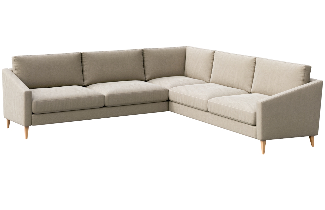 Ame Yens Sametová rohová pohovka Karoto 253 cm