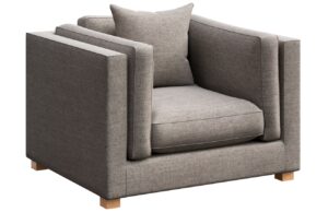 Světle šedé čalouněné křeslo Ame Yens Pomo