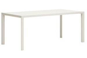 Bílý kovový zahradní jídelní stůl Kave Home Culip 180 x 90 cm
