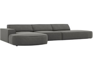 Micadoni Sametová rohová pohovka Jodie 342 cm