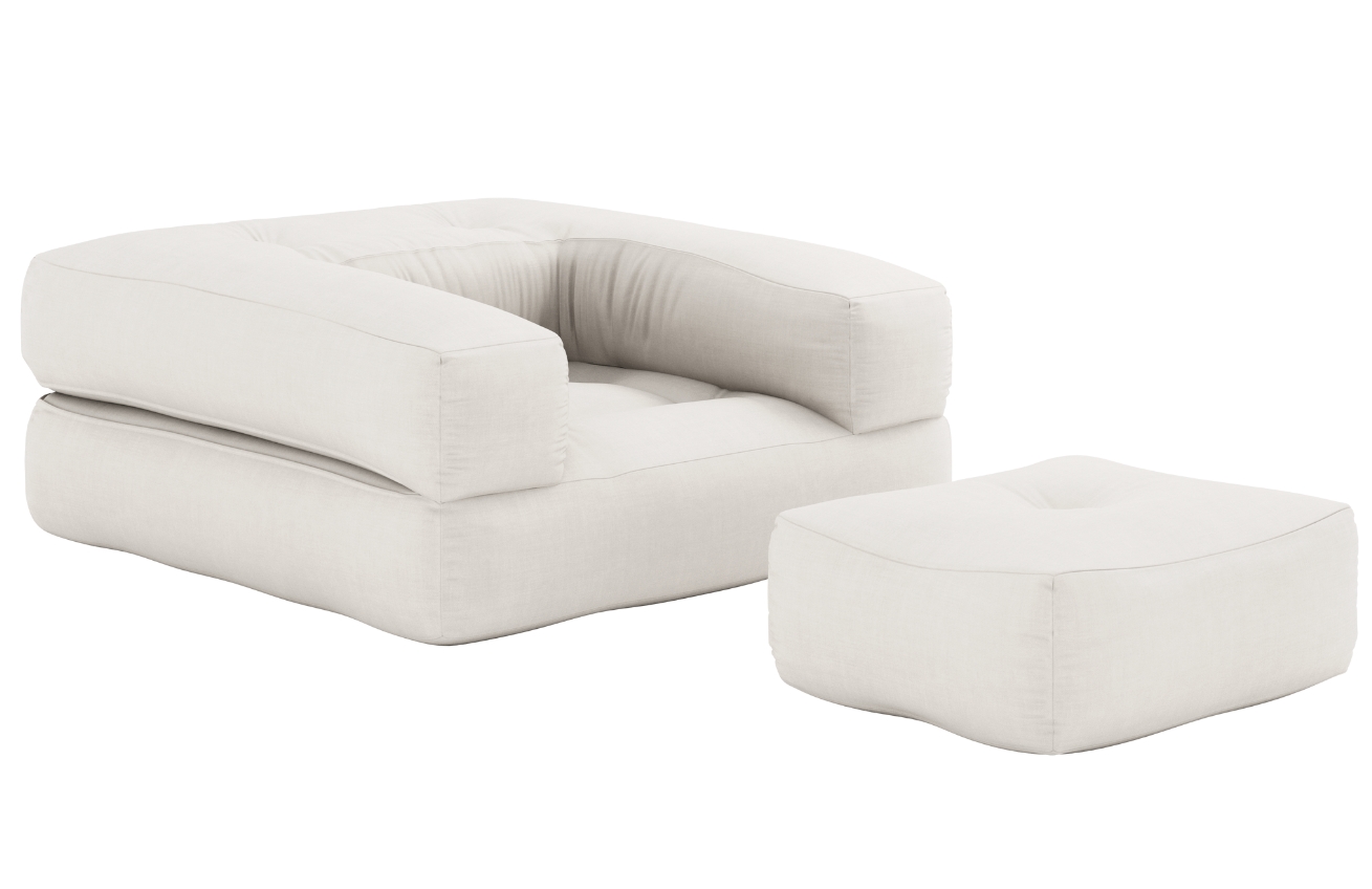 Karup Design Rozkládací křeslo Cube s podnožkou