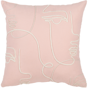 Růžový polštář J-line Stracto 45 x 45 cm