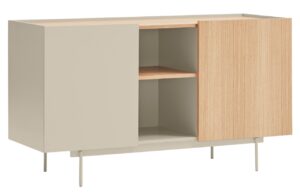 Béžová dubová komoda Teulat Otto 130 x 49 cm