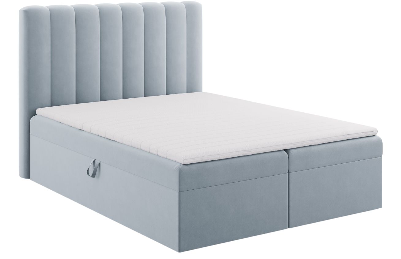 Micadoni Sametová boxspring postel Kelp 180 x 200 cm