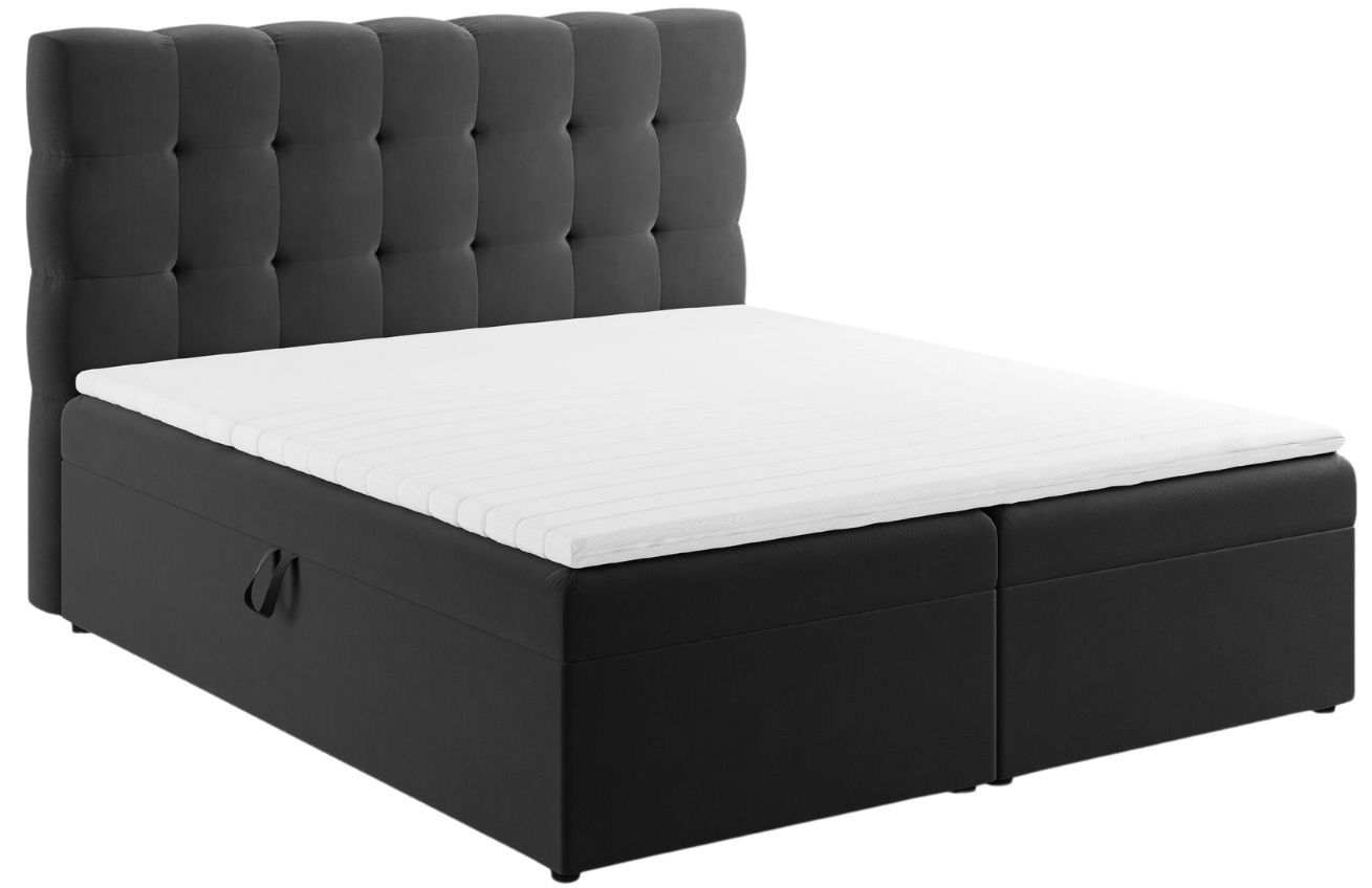 Micadoni Sametová boxspring postel Mamaia 160 x 200 cm