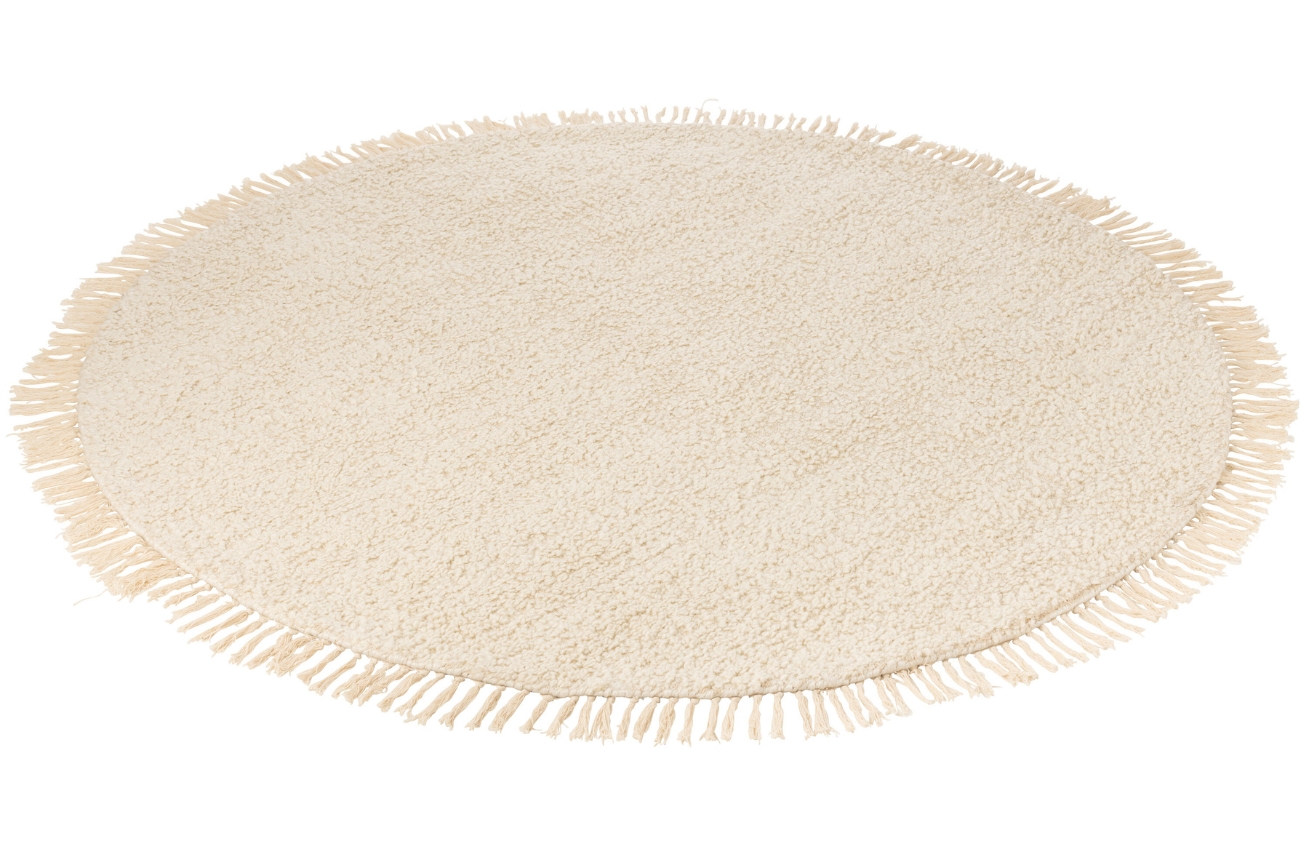 Béžový kulatý koberec J-line Feddy 200 cm