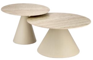 Bizzotto Set keramických konferenčních stolků Hardy 50/60 cm