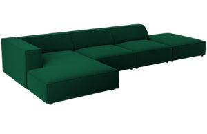 Cosmopolitan Design Sametová rohová pohovka Arendal 341 cm