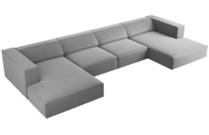 Cosmopolitan Design Sametová rohová pohovka Arendal 364 cm