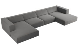 Cosmopolitan Design Sametová rohová pohovka Arendal 364 cm