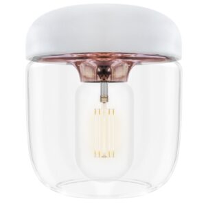 Umage Bílo-měděné skleněné závěsné stínidlo Acorn 14 cm