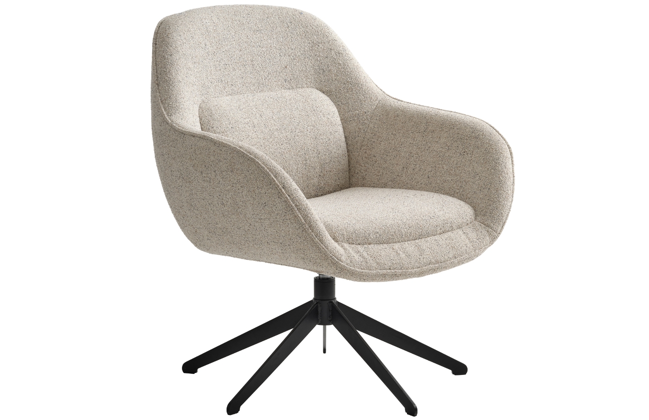 Unique Furniture Bouclé otočné křeslo Lynn