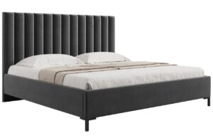 Micadoni Sametová postel Allison 180 x 200 cm s úložným prostorem