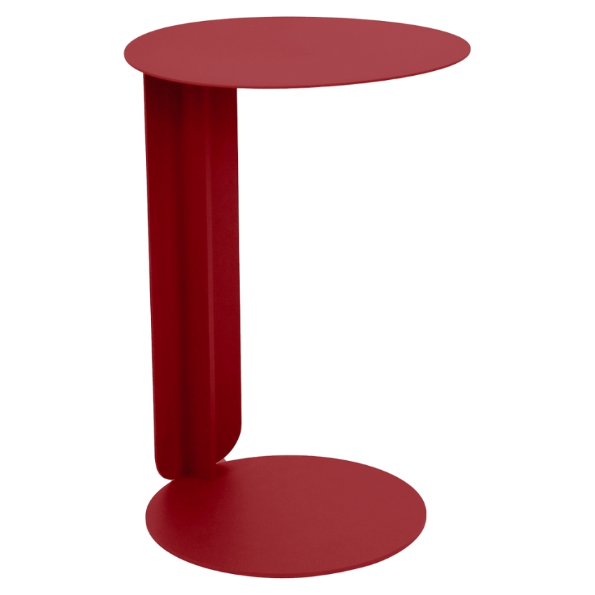 Červený kovový zahradní odkládací stolek Fermob Bebop 40 cm