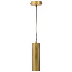 Zlaté kovové závěsné LED světlo Kave Home Andia