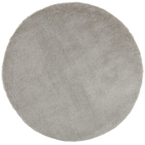 Jotex Šedý kulatý koberec SOFTIE 200 cm