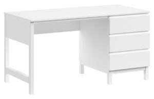 Bílý dřevěný psací stůl Vipack Eva 140 x 70 cm