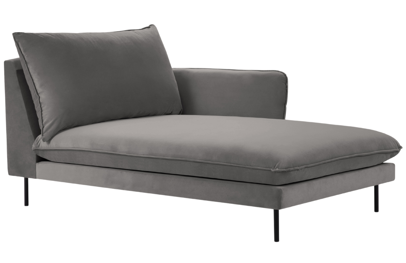 Cosmopolitan Design Světle šedá sametová lenoška Vienna 170 cm