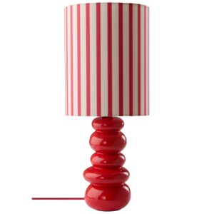 Jotex Červená keramická stolní lampa FONSO