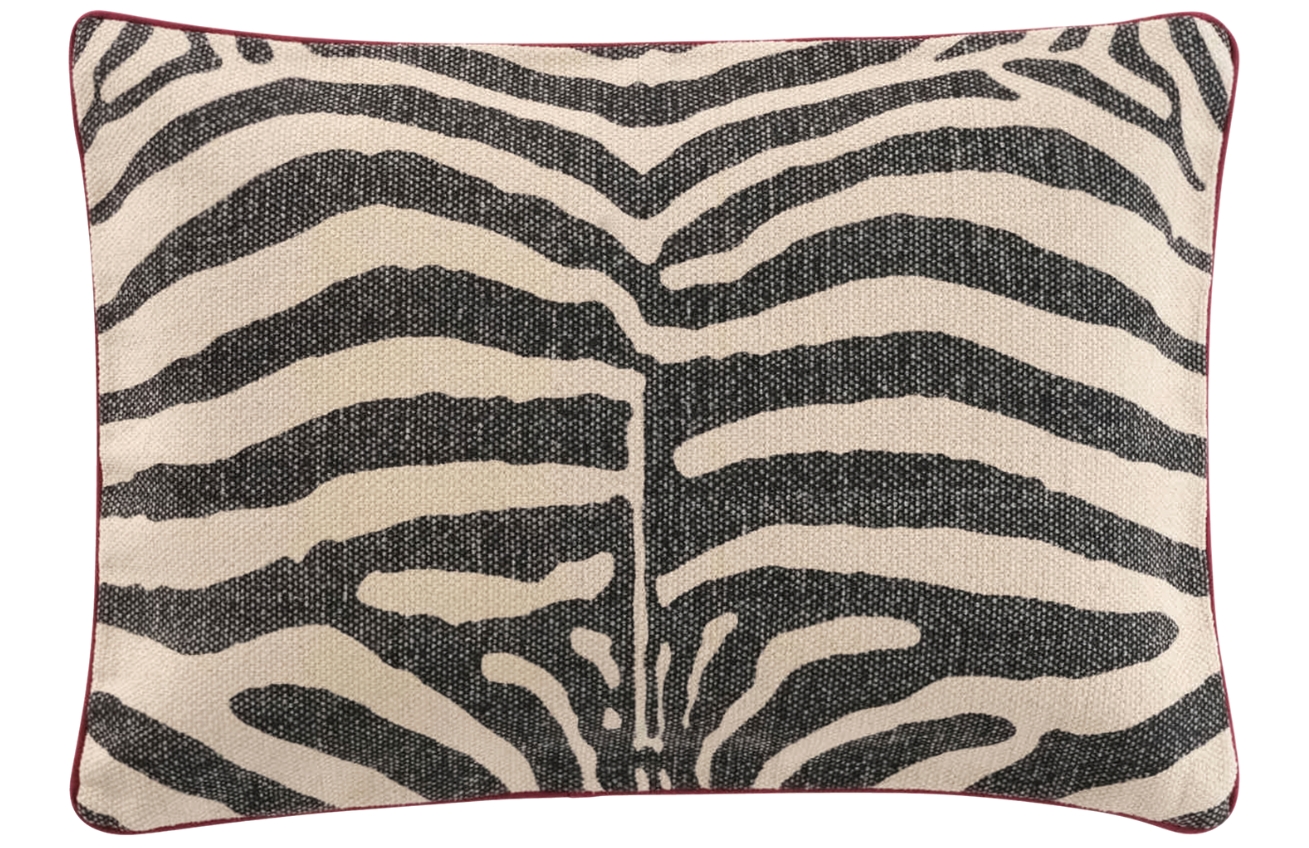 Jotex Béžovo-černý bavlněný povlak na polštář ZORA 40 x 60 cm