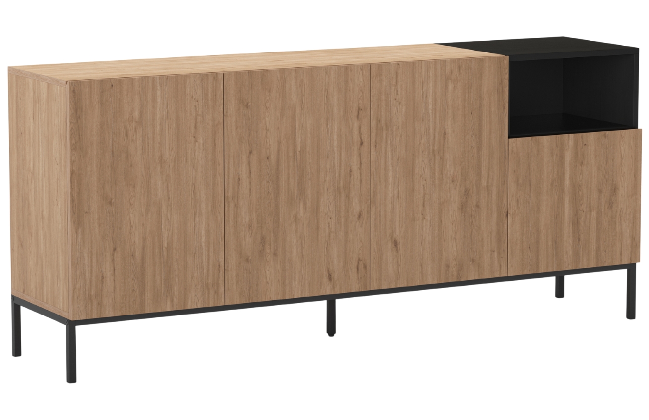 Marckeric Komoda Cailin 180 x 40 cm s dřevěným dekorem